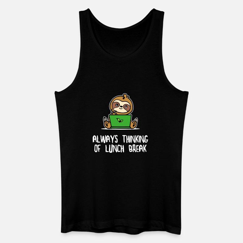 Faultier Faul Tier Statement Vegetarier Säugetier - Männer Bio Tank Top - Schwarz