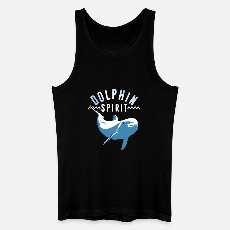 Die Seele des Delfins - Männer Bio Tank Top - Schwarz