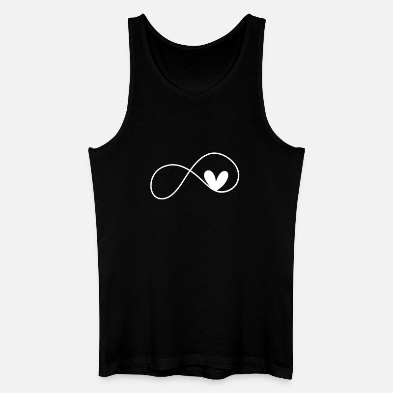 Unendlich Herz Liebe - Männer Bio Tank Top - Schwarz