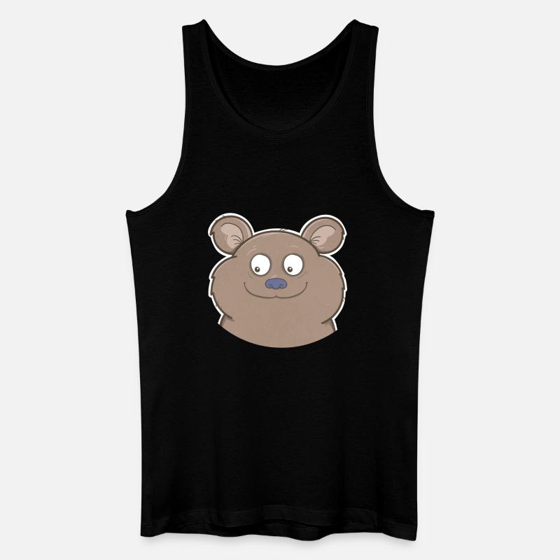 Bär - Männer Bio Tank Top - Schwarz