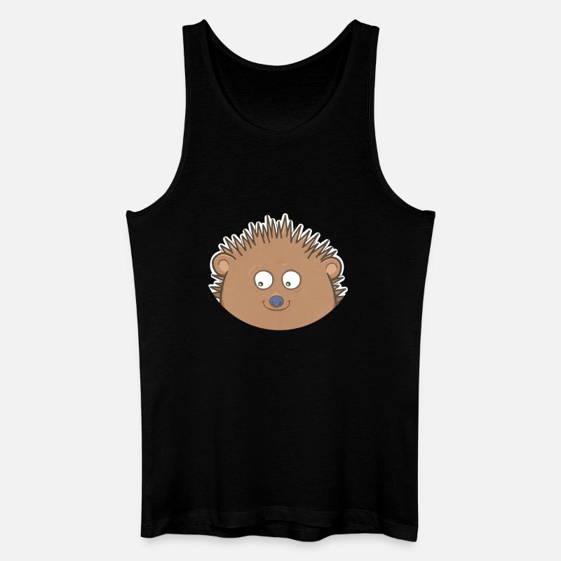 Igel - Männer Bio Tank Top - Schwarz