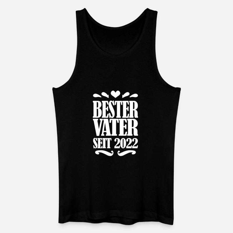 Bester Vater seit 2022 - Männer Bio Tank Top - Schwarz