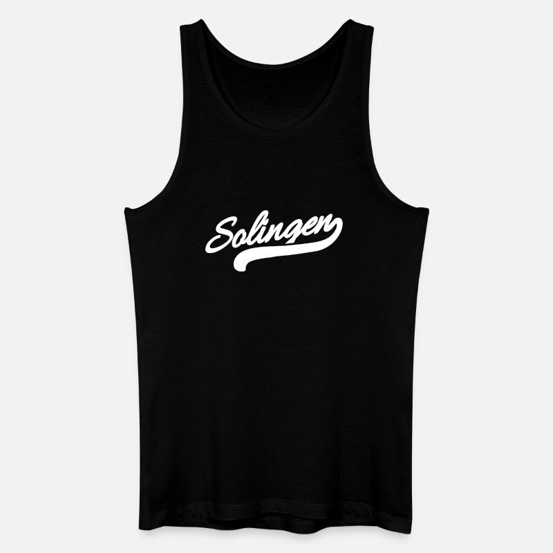 Solingen Retro - Männer Bio Tank Top - Schwarz