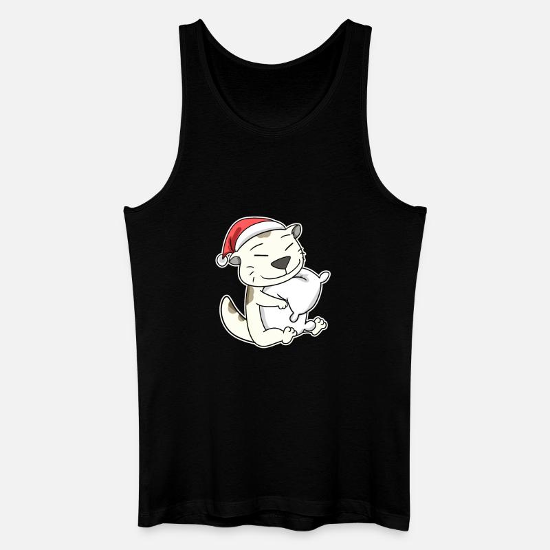 Devon Rex Katze Weihnachten Schlafen Müde - Männer Bio Tank Top - Schwarz