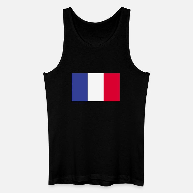 Frankreich National Flagge - Männer Bio Tank Top - Schwarz