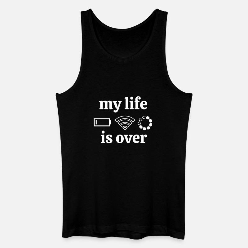Internet, Internetanschluss, Geek - Männer Bio Tank Top - Schwarz