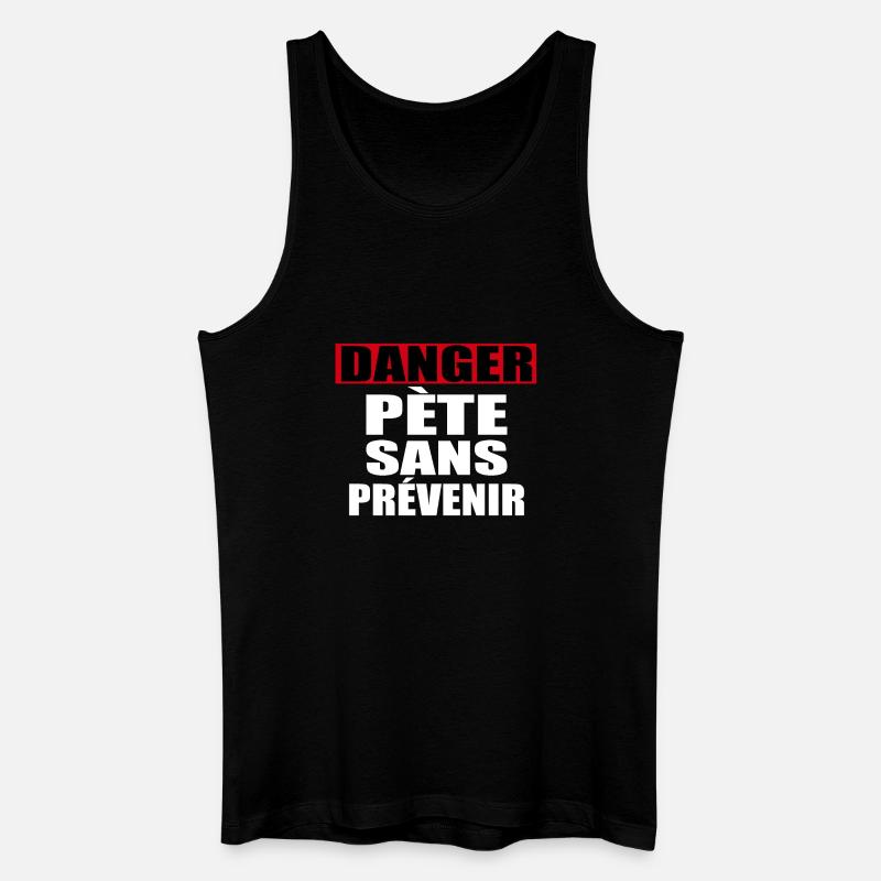 Danger Pete Sans Prévenir - Débardeur bio Homme - noir