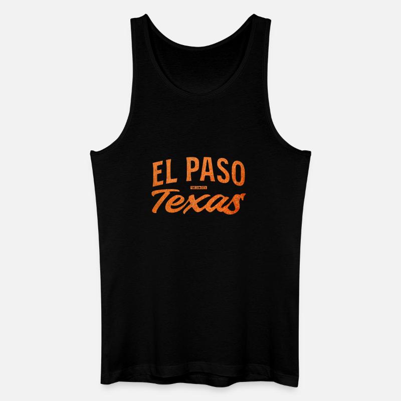 El Paso Texas Script Logo - Men’s Organic Tank Top - black