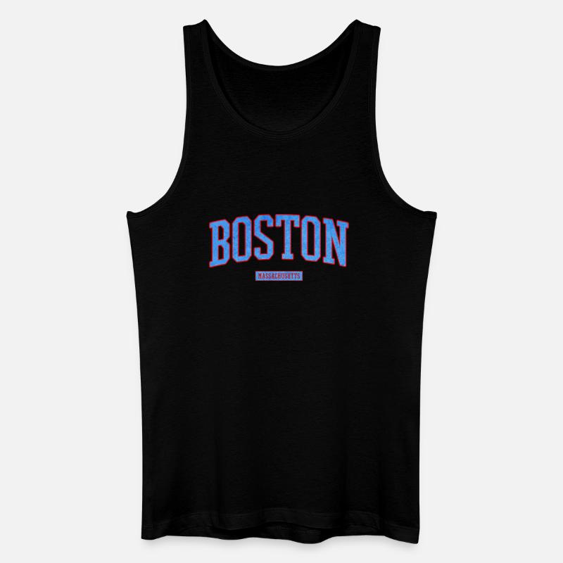 Boston Stadt Pride Emblem - Männer Bio Tank Top - Schwarz