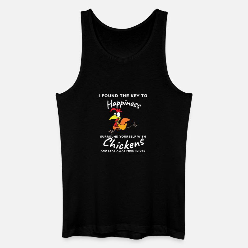 Liebe Hühner - Männer Bio Tank Top - Schwarz