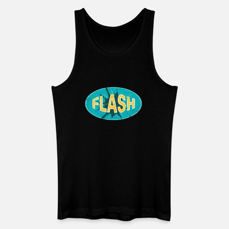 FLASH EMBLEM - Männer Bio Tank Top - Schwarz