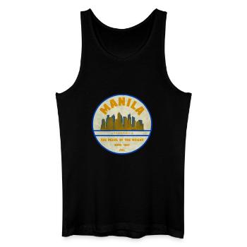 Manila Skyline – Pearl of the Orient - Men’s Organic Tank Top - black - Front