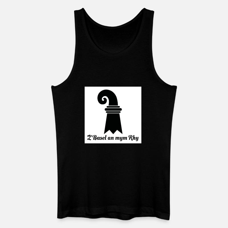 Basel am Rhein - Männer Bio Tank Top - Schwarz