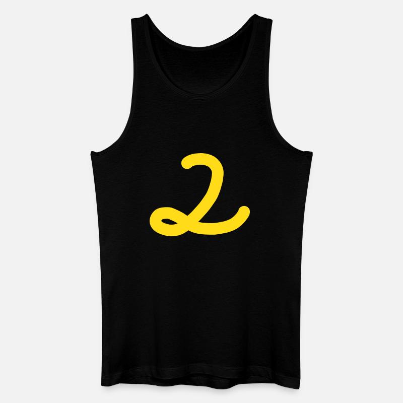 2 Nummer zwei Zahl - Männer Bio Tank Top - Schwarz