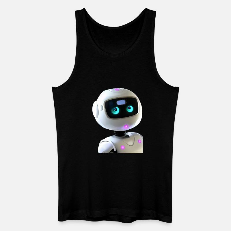 Futuristischer humanoider Roboter - Männer Bio Tank Top - Schwarz