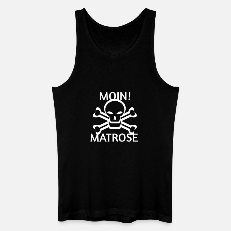 Moin! Matrose - Männer Bio Tank Top - Schwarz
