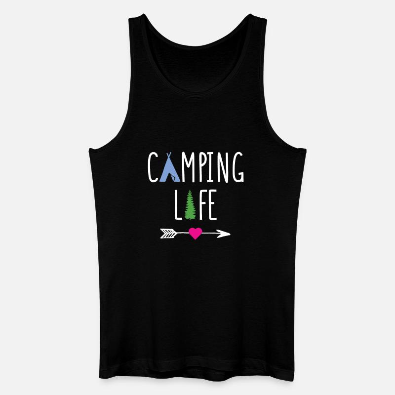 Campingleben - Männer Bio Tank Top - Schwarz