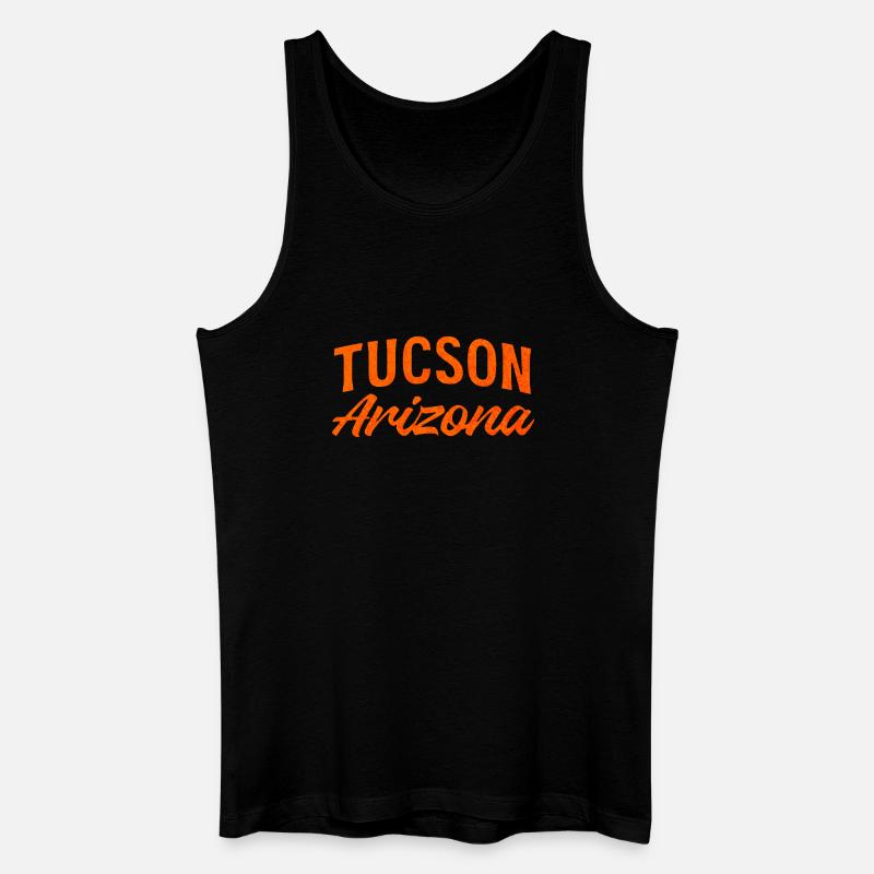 Tucson Arizona Retro Script - Männer Bio Tank Top - Schwarz