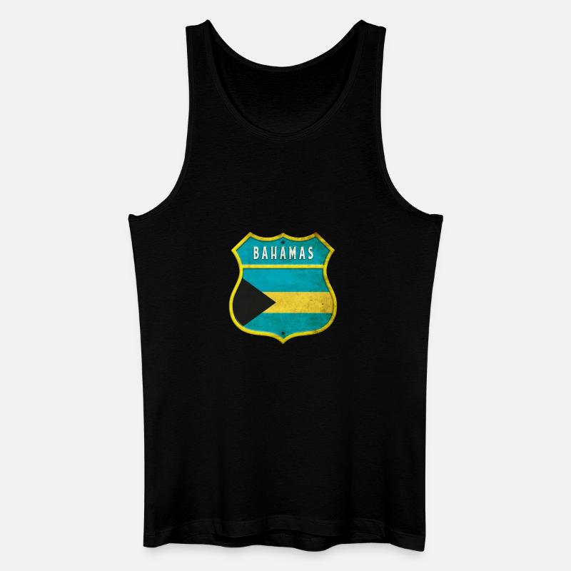 Bahamas Wappen Flaggen Design - Männer Bio Tank Top - Schwarz