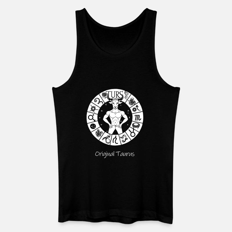 Sternzeichen Stier 001 weiß - Männer Bio Tank Top - Schwarz