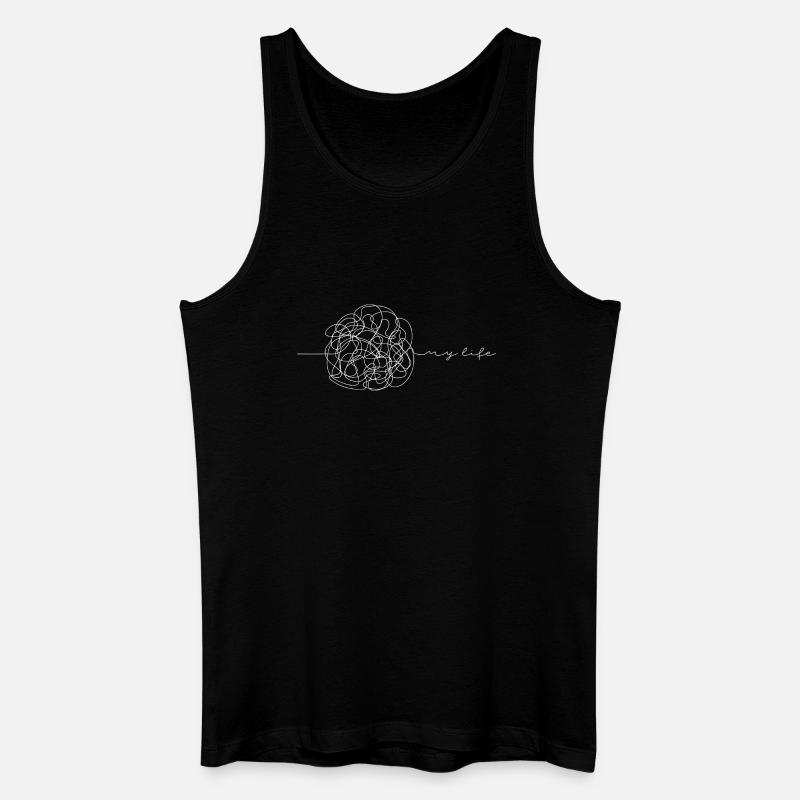 Mein Leben (dunkel) - Männer Bio Tank Top - Schwarz