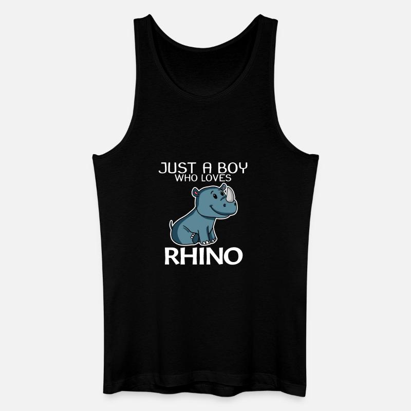 Rhino Nashorn - Männer Bio Tank Top - Schwarz