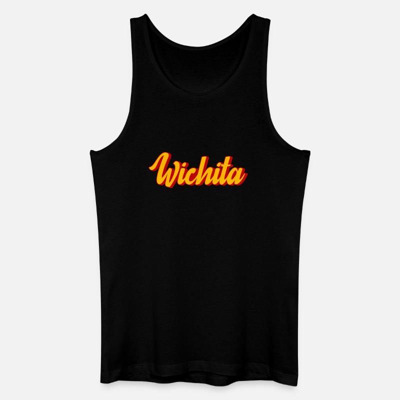 Wichita Script in Sunset Shadow - Männer Bio Tank Top - Schwarz