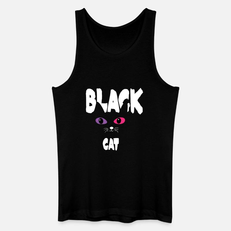 Schwarz Weiße Katze - Männer Bio Tank Top - Schwarz