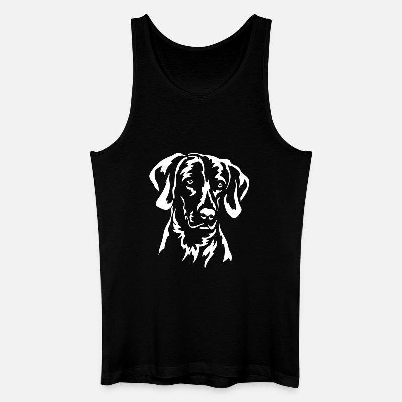 Weimaraner Kopf "Black Edition" - Männer Bio Tank Top - Schwarz