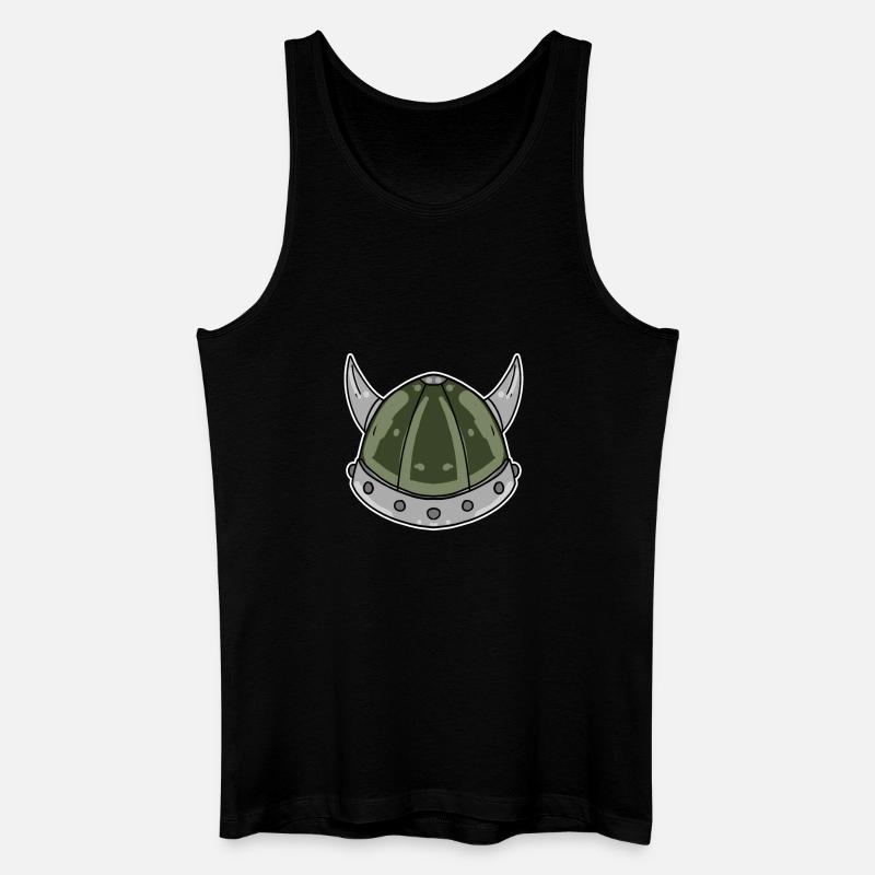 Wikinger Helm - Männer Bio Tank Top - Schwarz