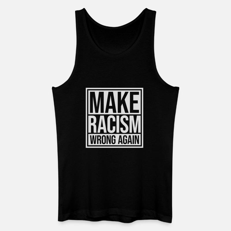make racism wrong again - Männer Bio Tank Top - Schwarz