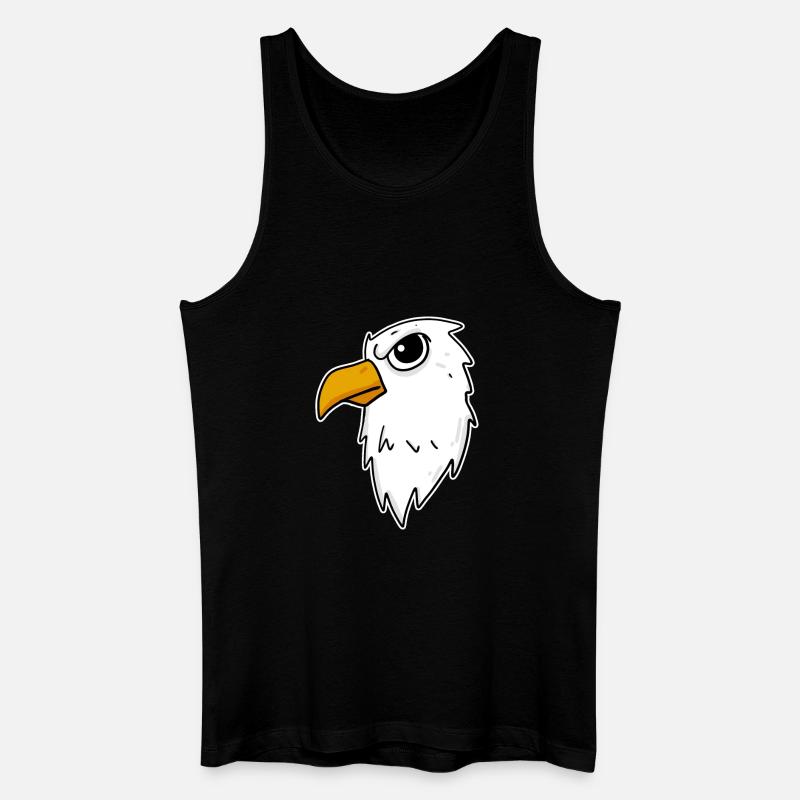 Adler Kopf - Männer Bio Tank Top - Schwarz