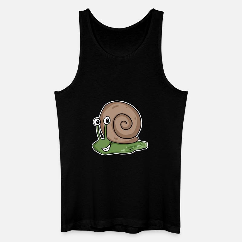 Schnecke - Männer Bio Tank Top - Schwarz