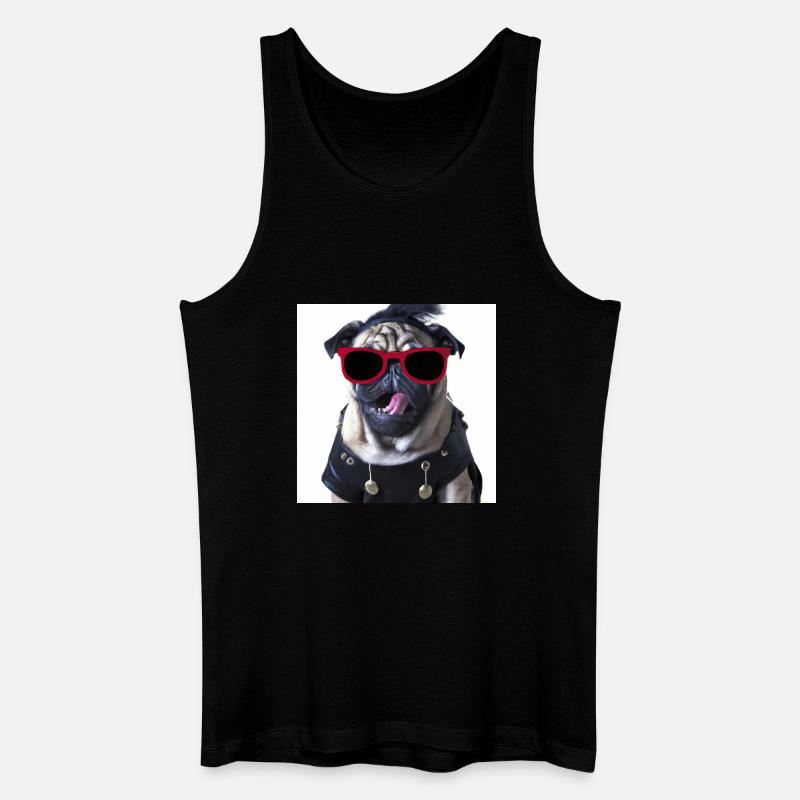 punk mops - Männer Bio Tank Top - Schwarz