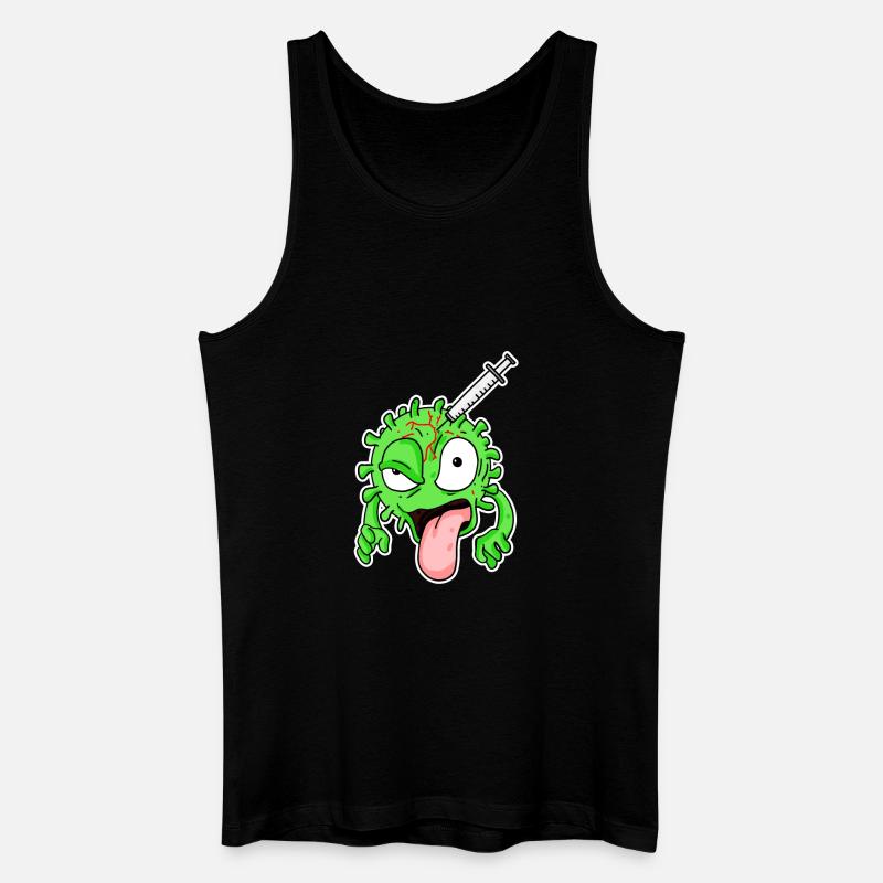 Virus Impfung - Männer Bio Tank Top - Schwarz
