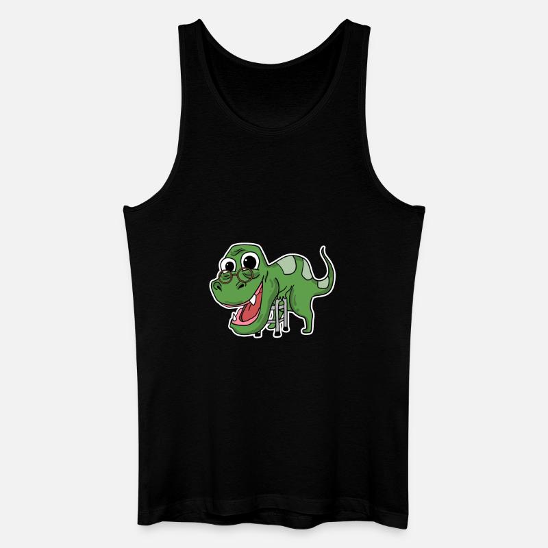 Oma Dinosaurier - Männer Bio Tank Top - Schwarz