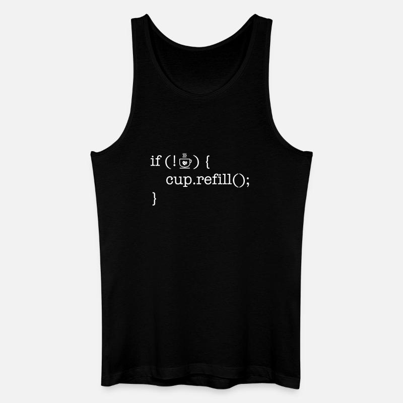 Coffee code lover software developer programmer - Men’s Organic Tank Top - black