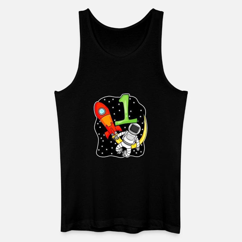 1 Jahre alt Junge Astronaut - Männer Bio Tank Top - Schwarz