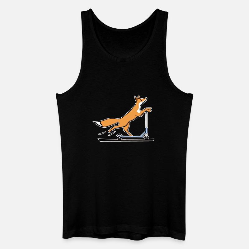 Fuchs - Männer Bio Tank Top - Schwarz