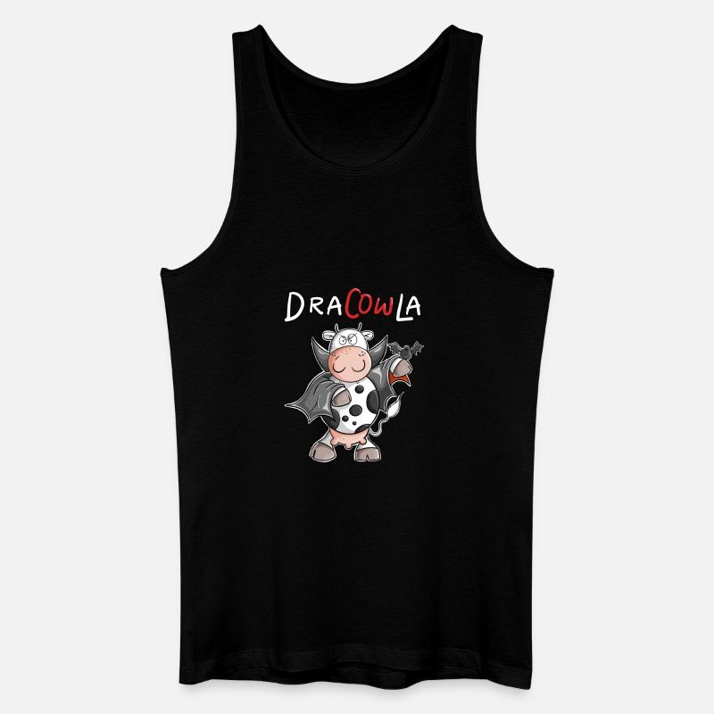 DraCOWla Drakula Kuh Halloween - Männer Bio Tank Top - Schwarz