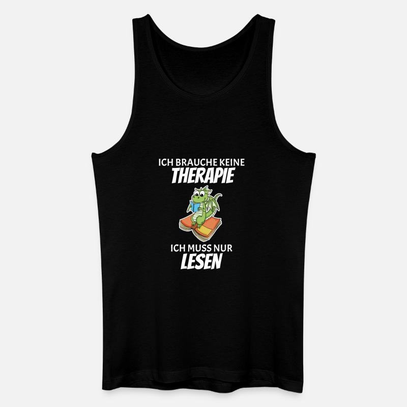 Bücher Drache Drachen - Männer Bio Tank Top - Schwarz