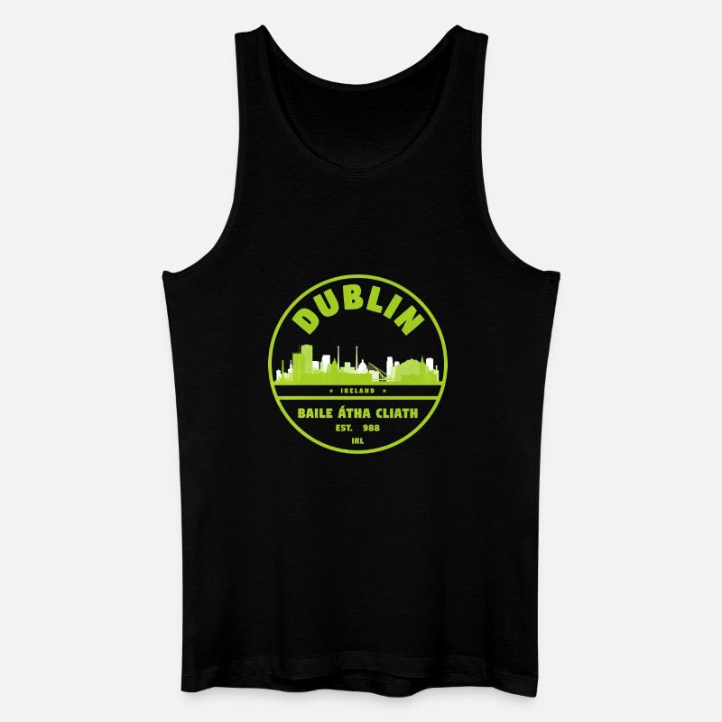 Dublin Skyline Stempel - Männer Bio Tank Top - Schwarz