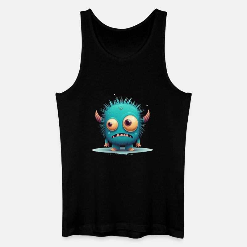 Ein seltsames Monster zum Knuddeln - Männer Bio Tank Top - Schwarz