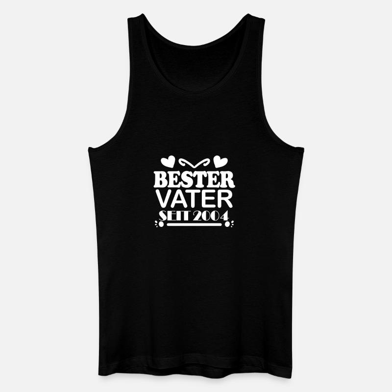 Bester Vater seit 2004 - Männer Bio Tank Top - Schwarz
