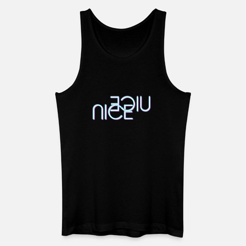 Nice schriftzug - Männer Bio Tank Top - Schwarz