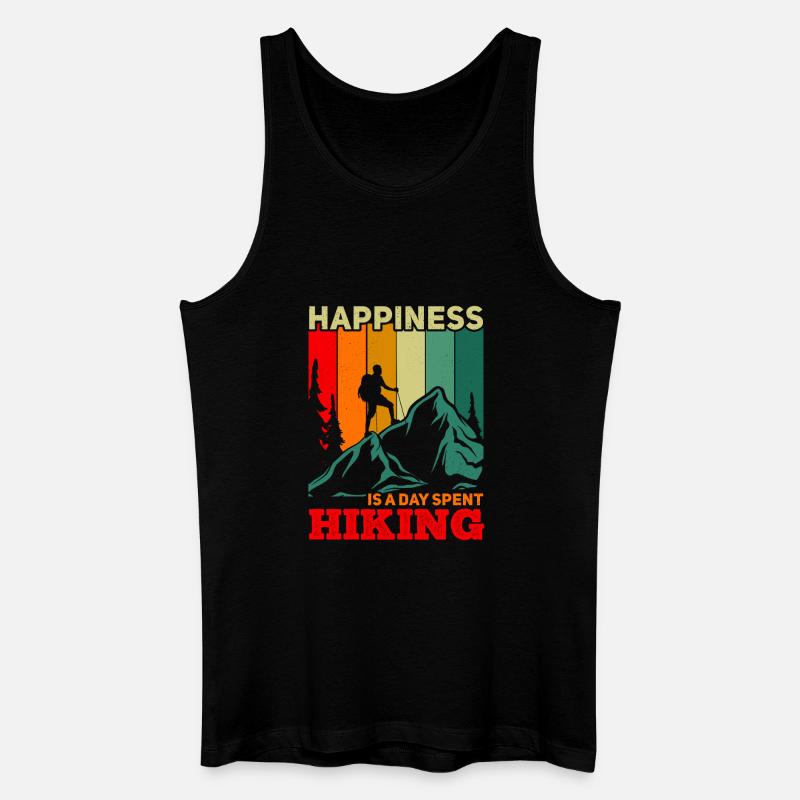 Wanderglück Farbpalette - Männer Bio Tank Top - Schwarz