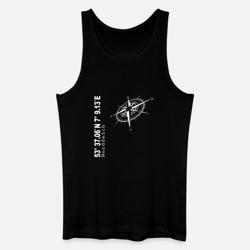 Norddeich - Männer Bio Tank Top - Schwarz