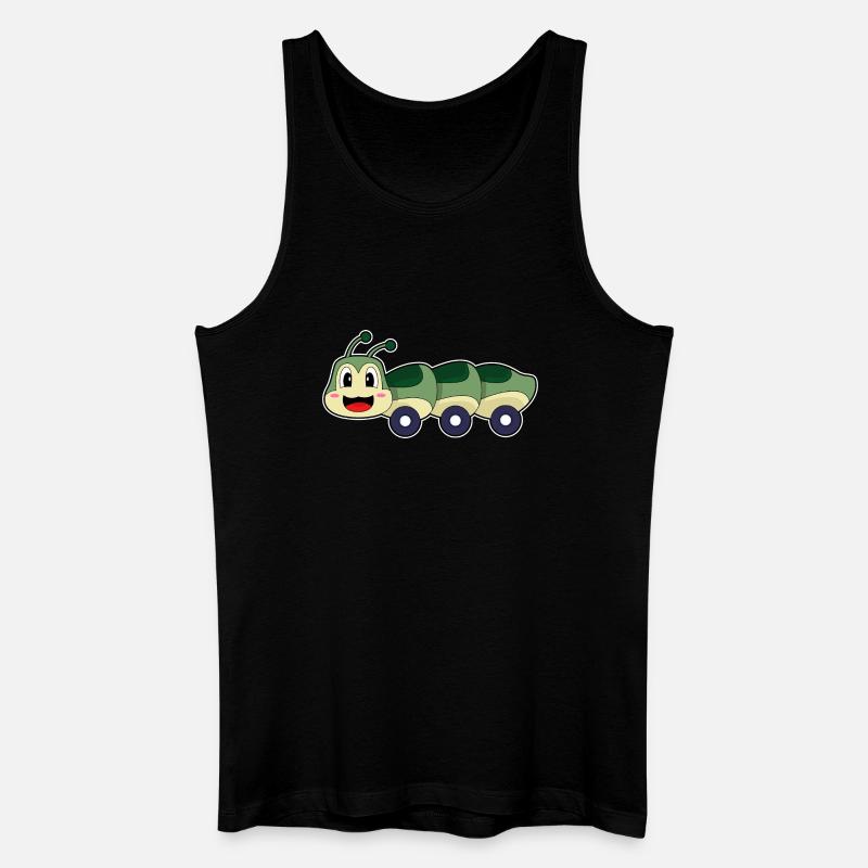 Raupe Auto - Männer Bio Tank Top - Schwarz