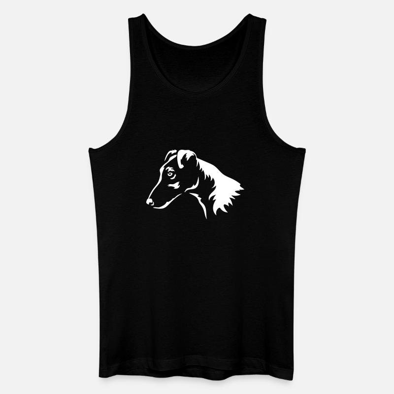 Foxterrier Kopf "Black Edition" - Männer Bio Tank Top - Schwarz