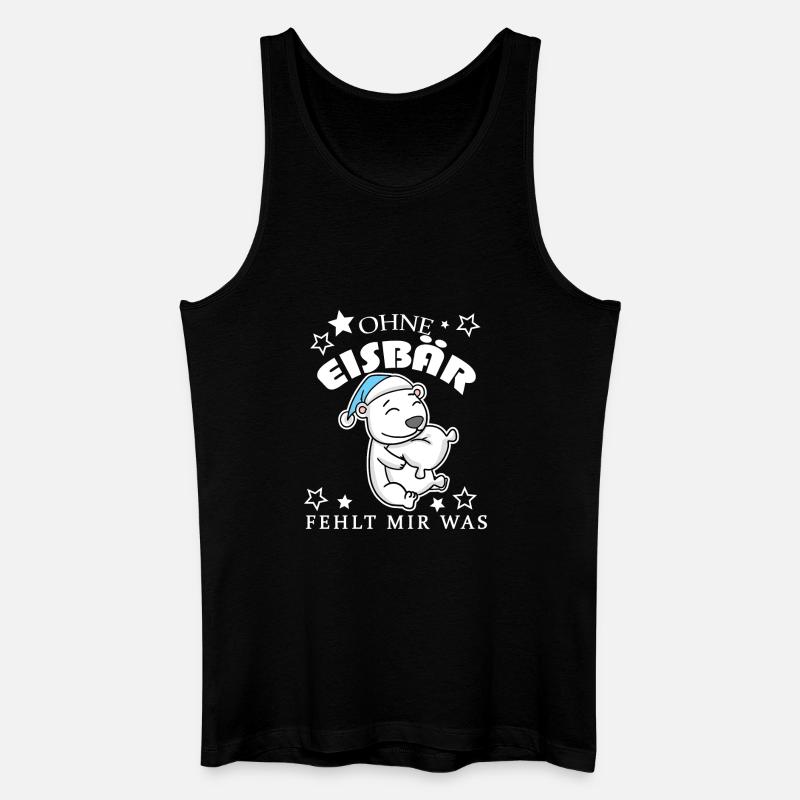 Eisbär - Männer Bio Tank Top - Schwarz